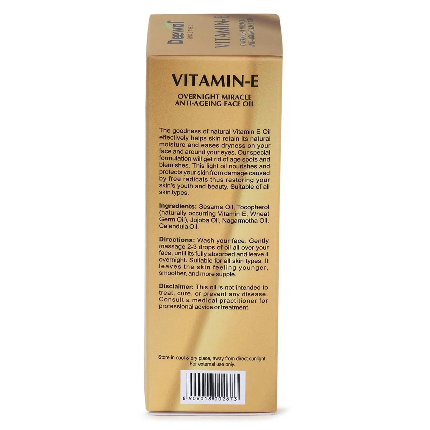 Deewal Vitamin E Oil – Overnight Miracle - Deewal - Herbal Beauty and Health Products