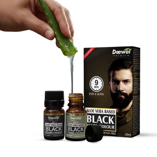 Deewal 9-Min Natural Beard Black Color