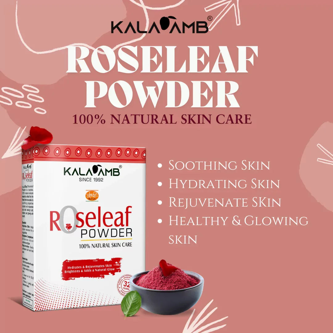 Kalaamb Rose Leaf Powder – Pure - Deewal - Herbal Beauty and Health Products