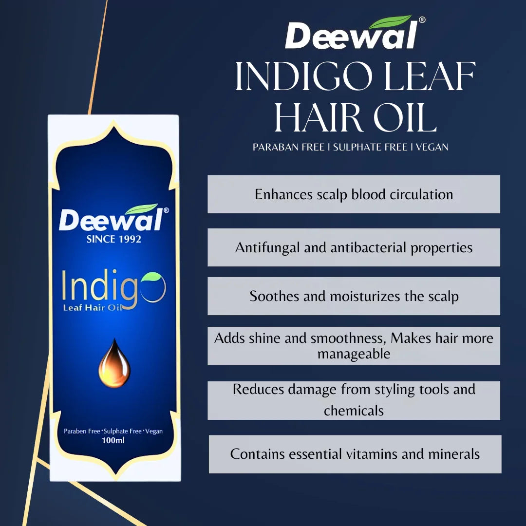 Deewal Indigo Hair Oil - Deewal - Herbal Beauty and Health Products