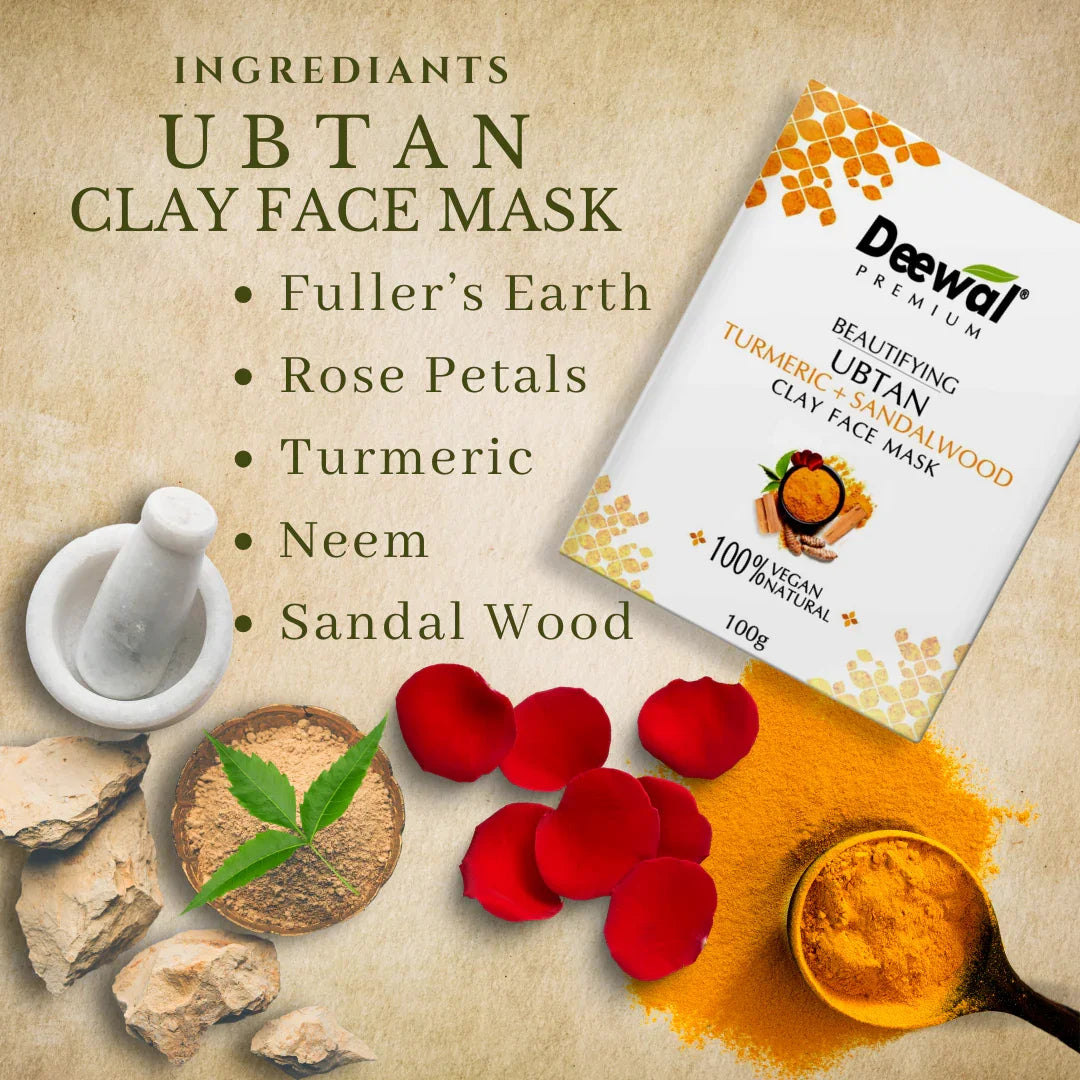 Deewal Ubtan Clay Mask –100% Pure - Deewal - Herbal Beauty and Health Products