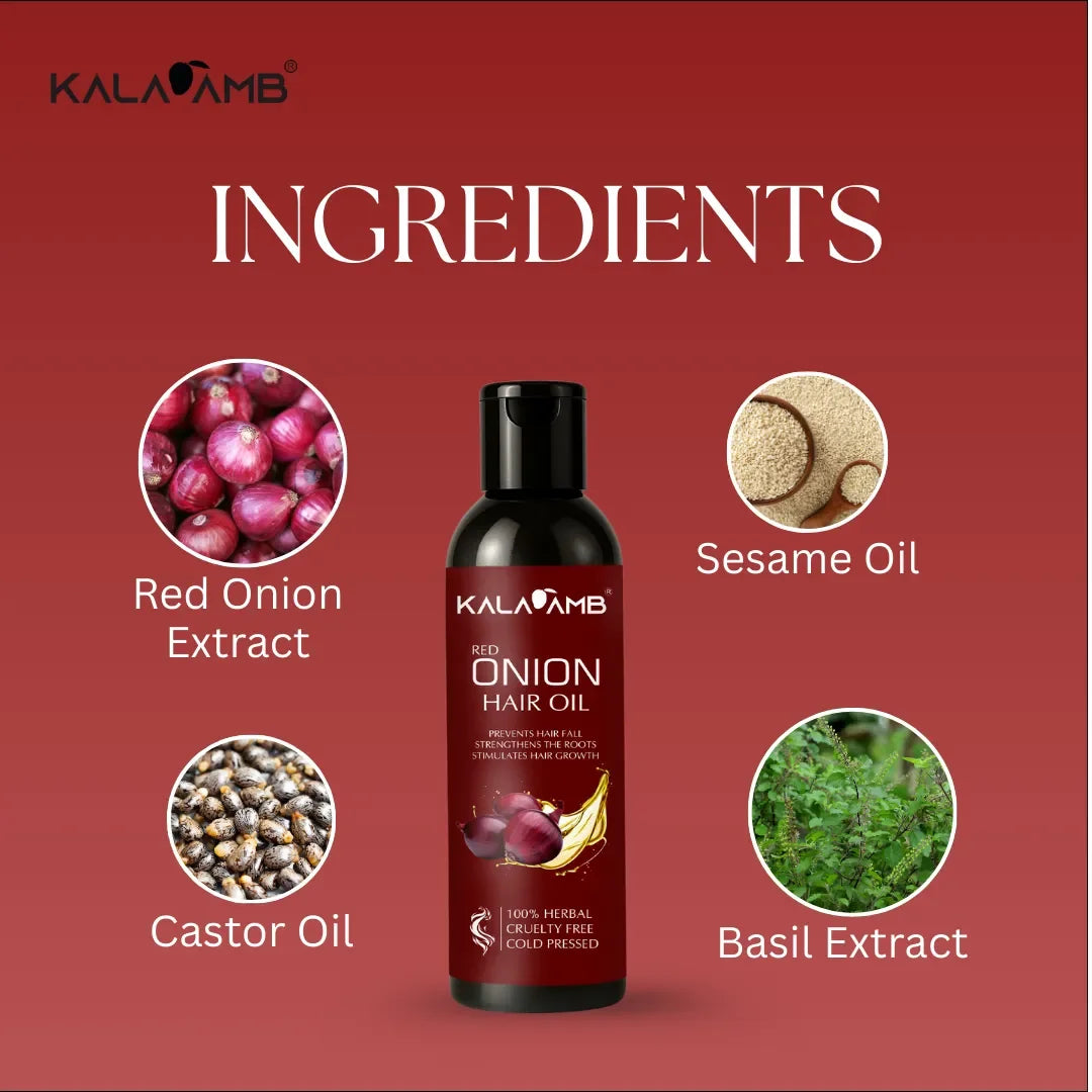 KalaAmb Onion Oil – Strong Hair - Deewal - Herbal Beauty and Health Products