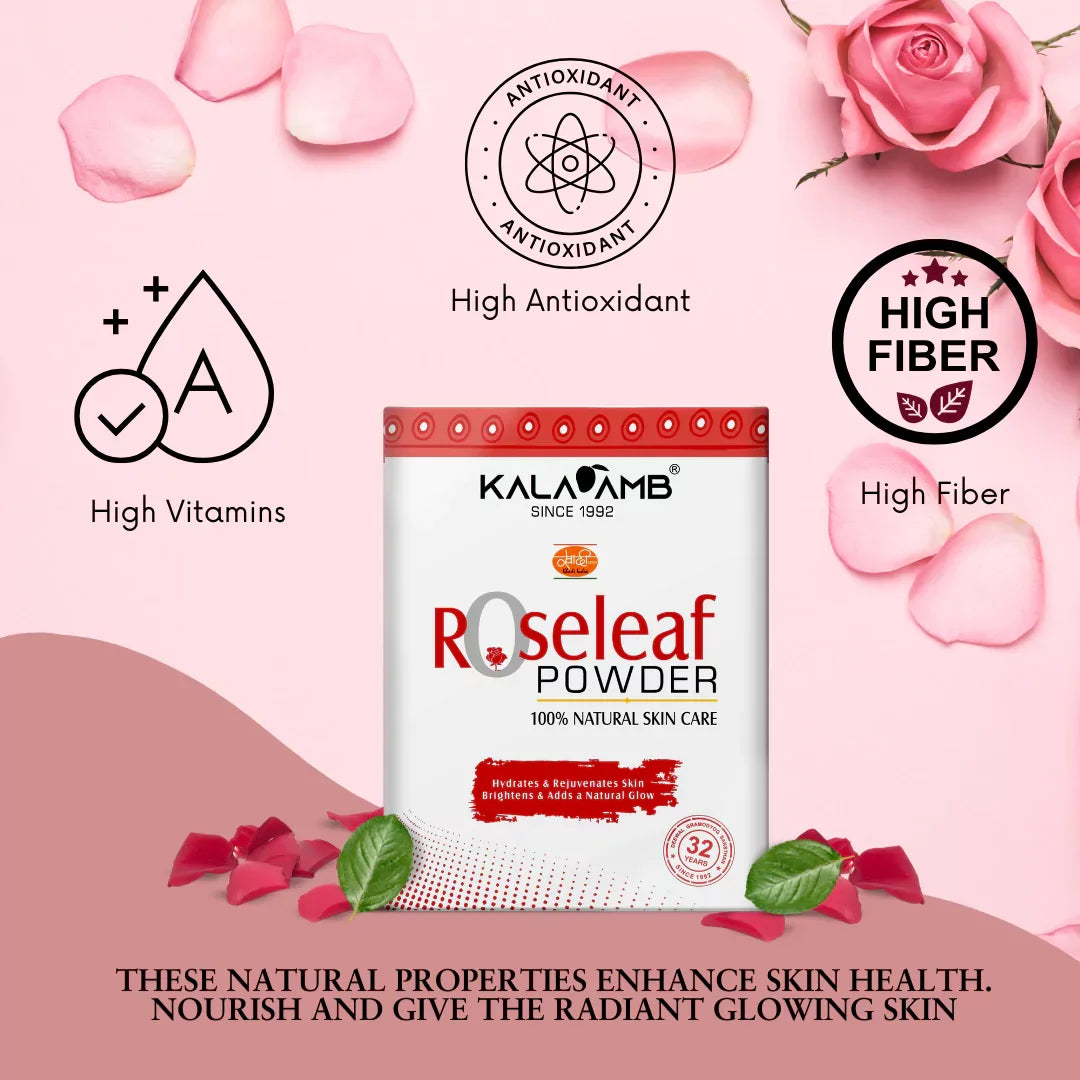 Kalaamb Rose Leaf Powder – Pure - Deewal - Herbal Beauty and Health Products