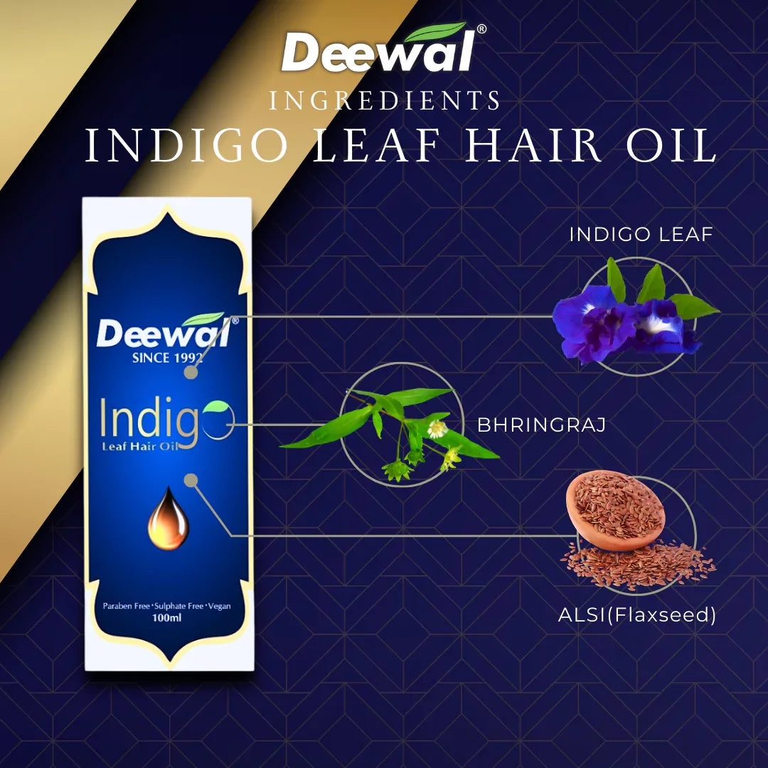 Deewal Indigo Hair Oil - Deewal - Herbal Beauty and Health Products