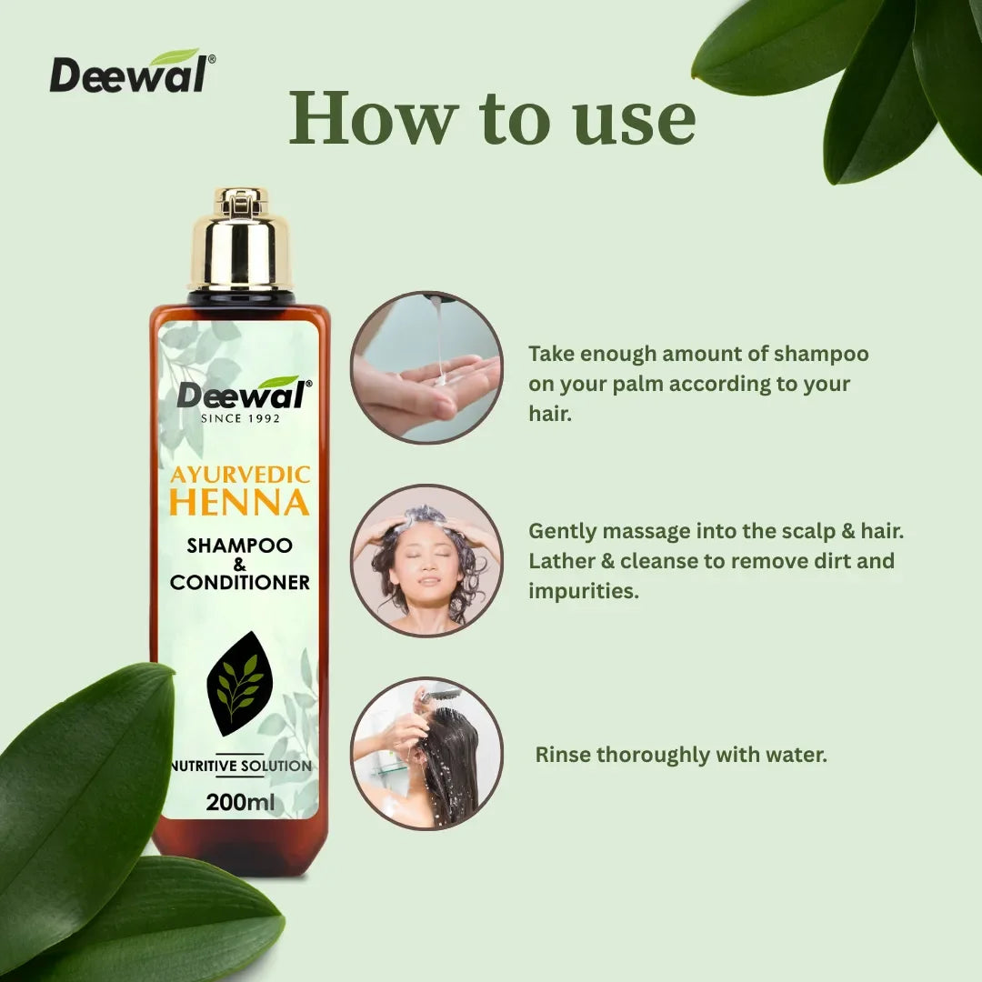 Henna Shampoo+Conditioner – Natural - Deewal - Herbal Beauty and Health Products