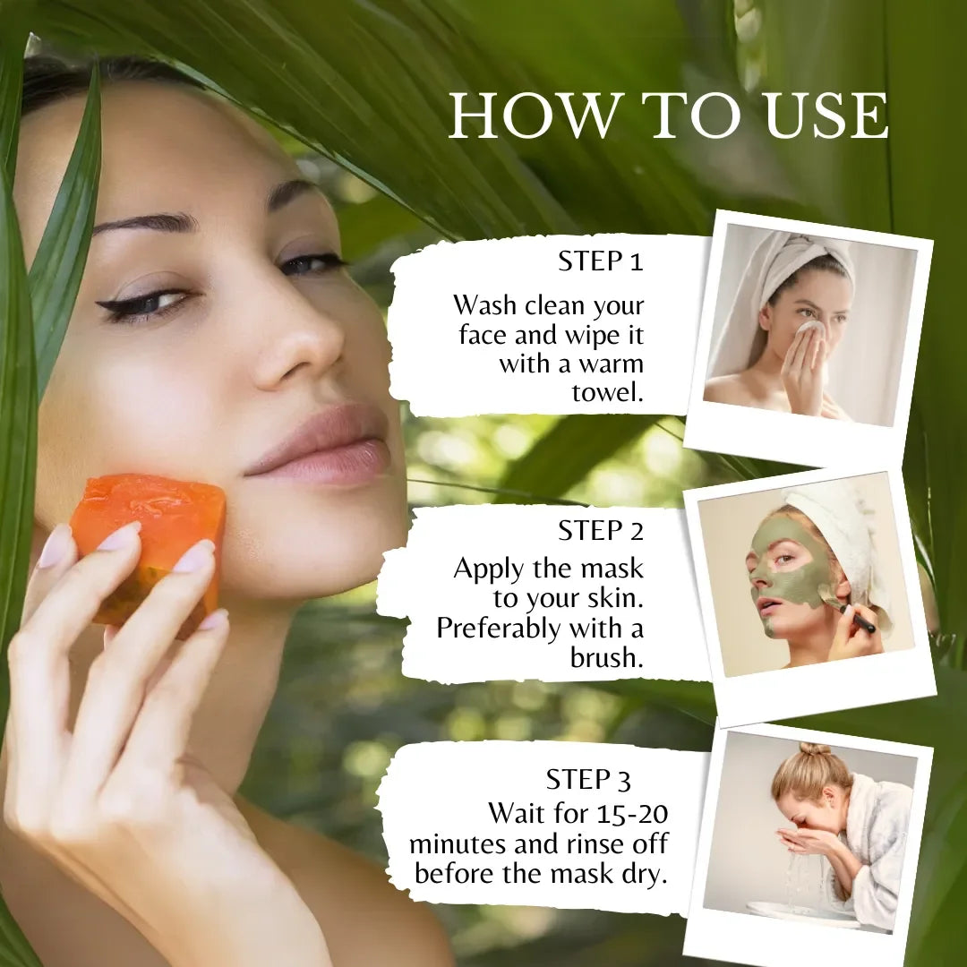 Deewal Papaya Clay Mask –100% Pure - Deewal - Herbal Beauty and Health Products