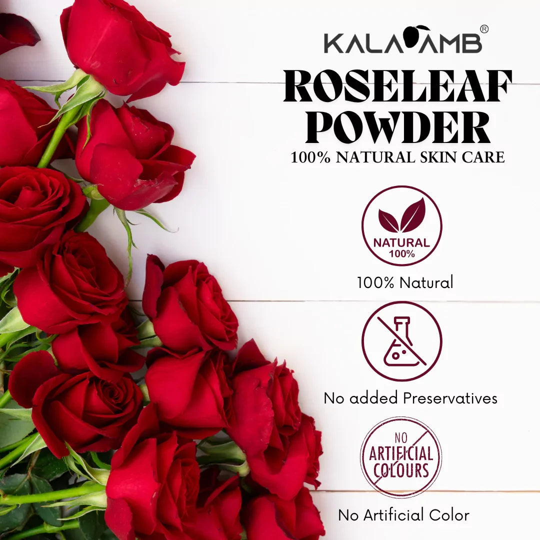Kalaamb Rose Leaf Powder – Pure - Deewal - Herbal Beauty and Health Products