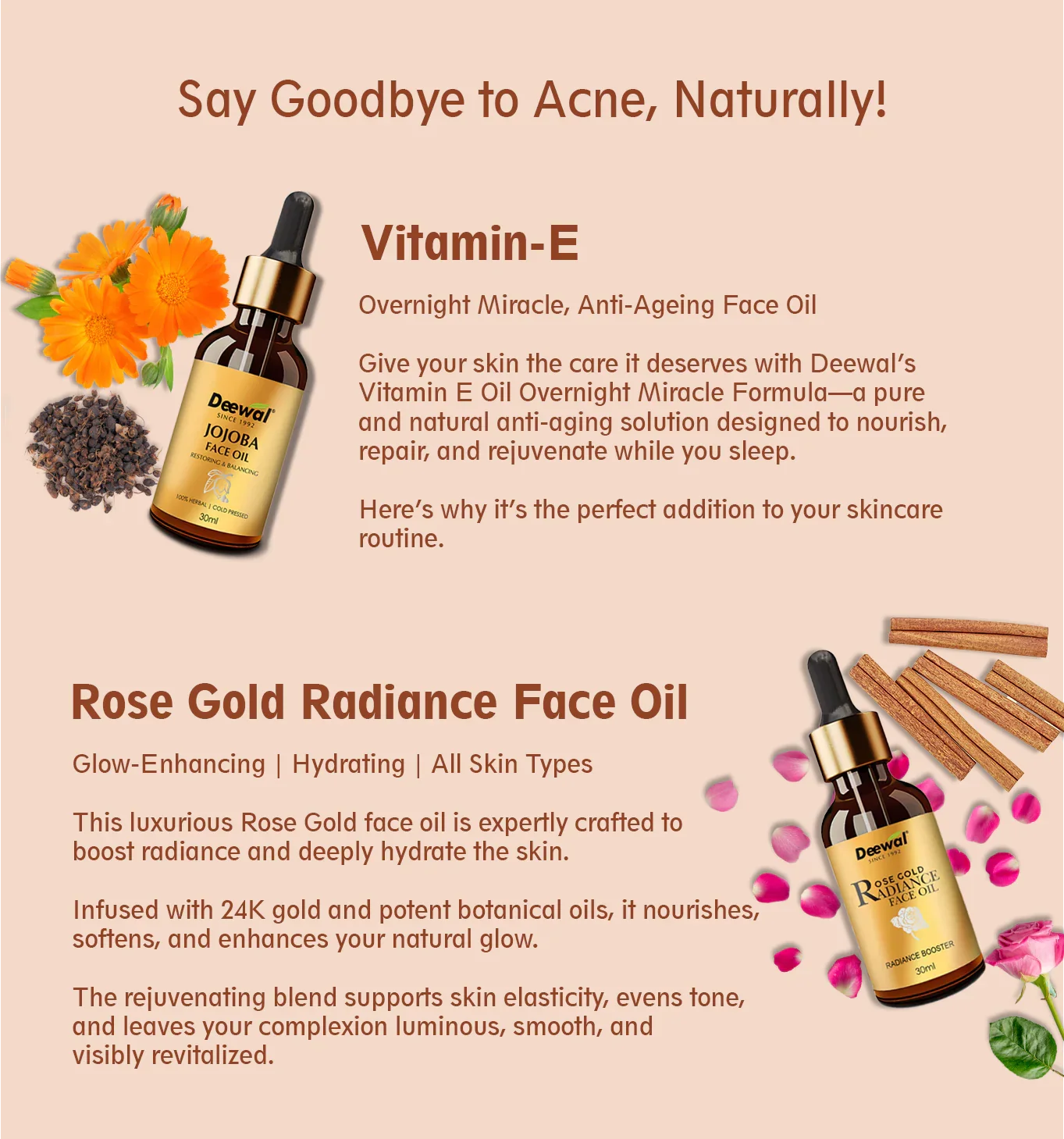 Deewal Face Oil Pack of 4