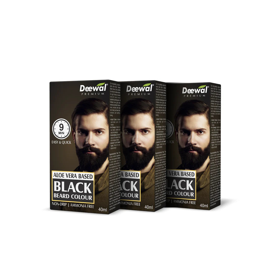 Deewal 9-Min Natural Beard Black Color