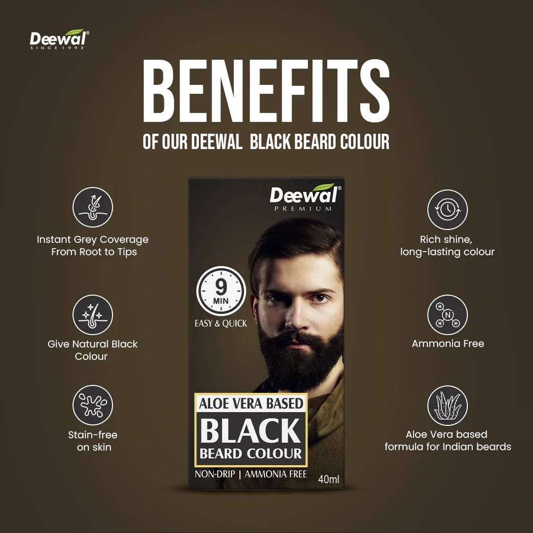 Beard Colour – Black (pack-2)