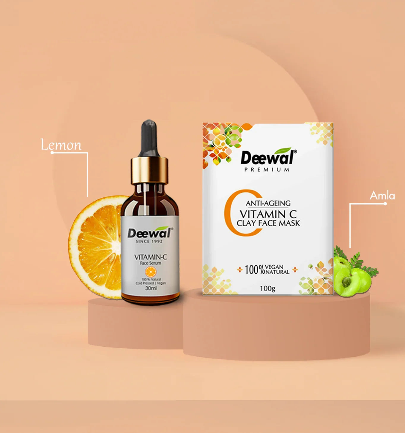 Bridal Glow Brightening Pack: Vit C Clay Mask & Serum