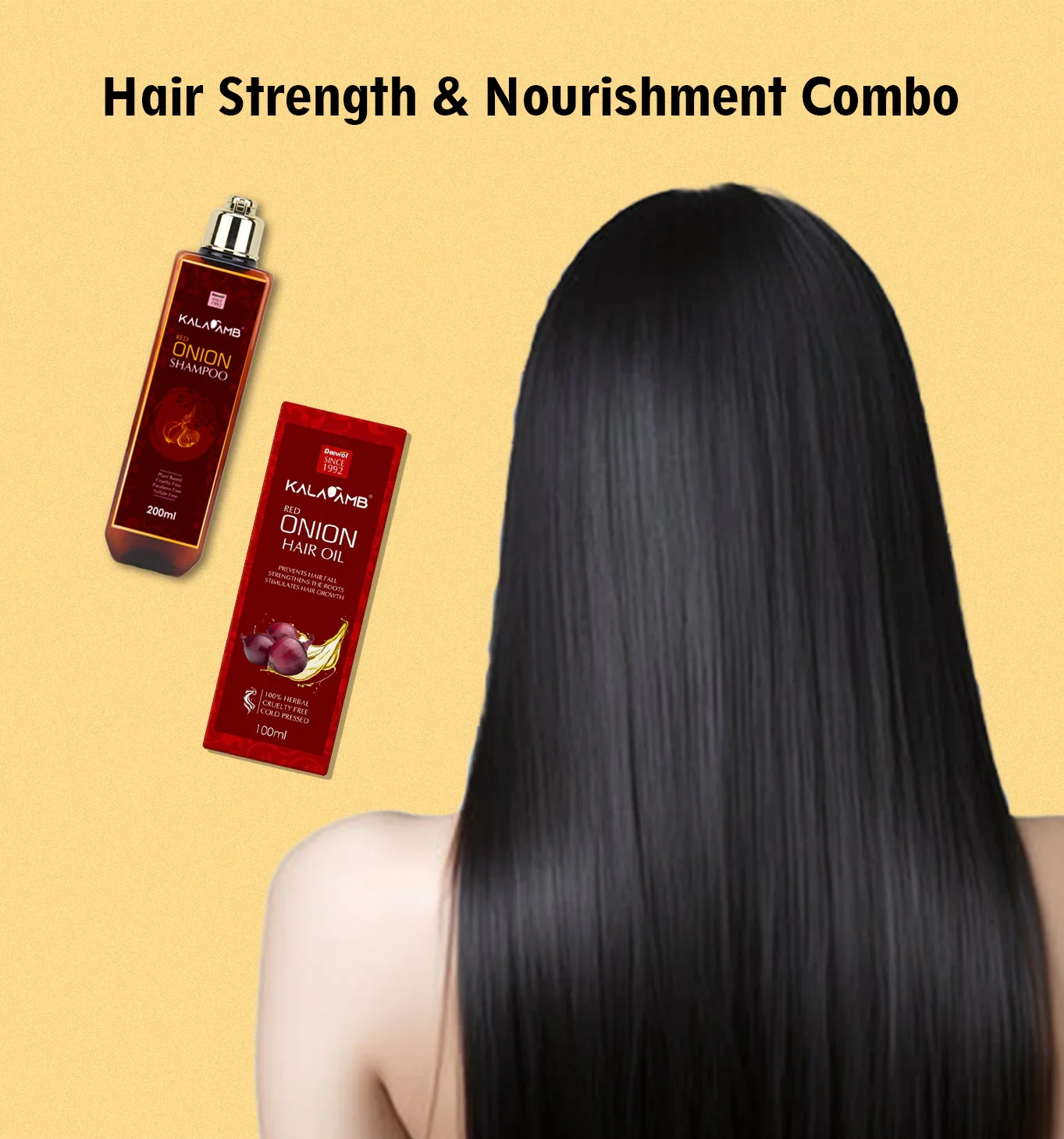 Kalaamb Onion Oil+Shampoo – Hair Care
