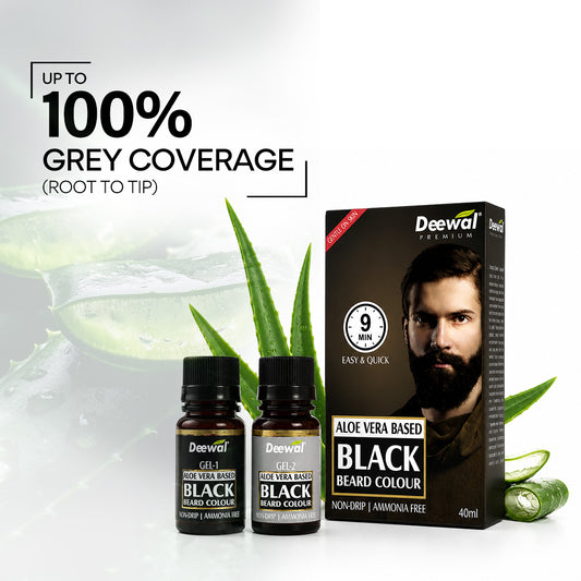 Deewal 9-Min Natural Beard Black Colour