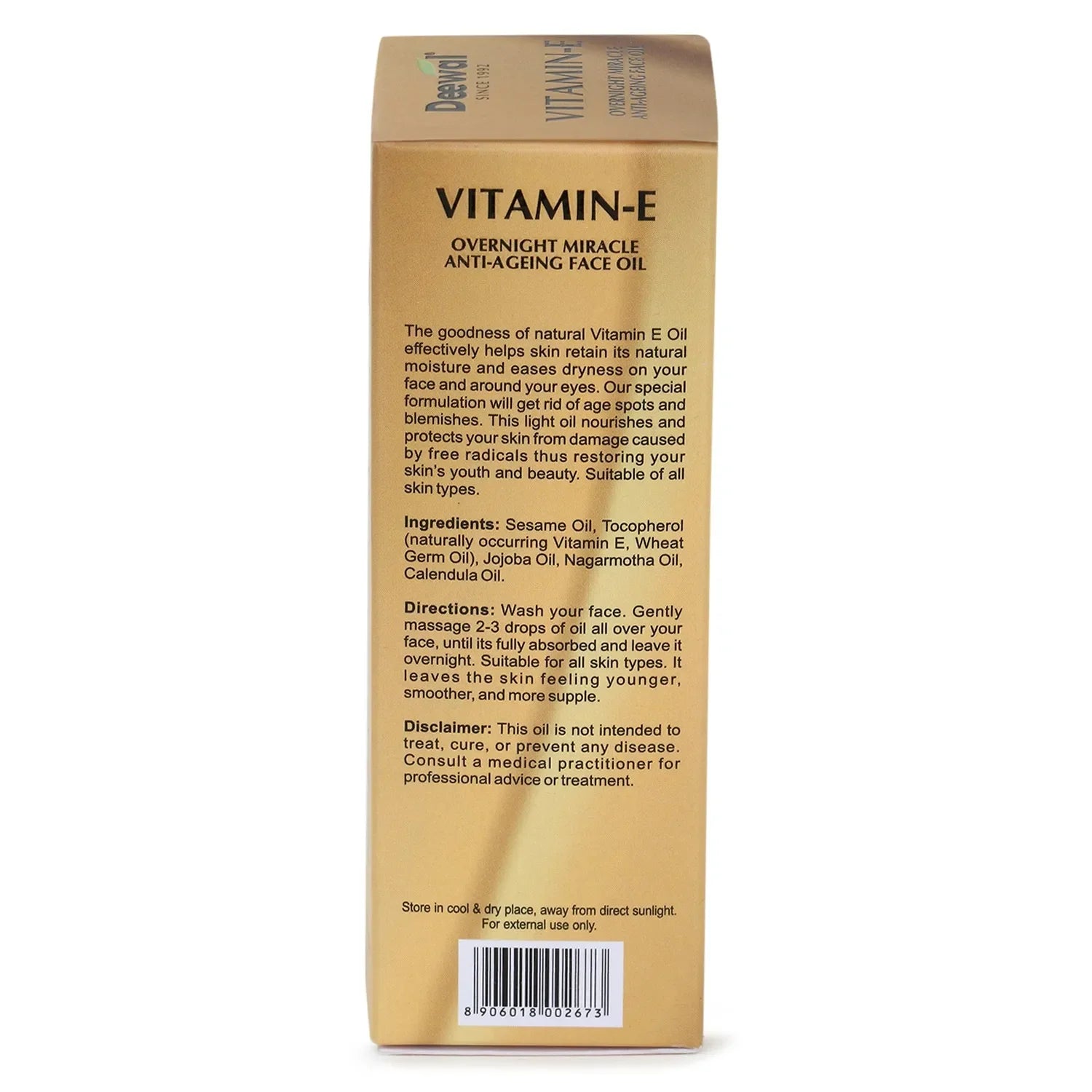 Deewal Vitamin E Oil – Overnight Miracle - Deewal - Herbal Beauty and Health Products