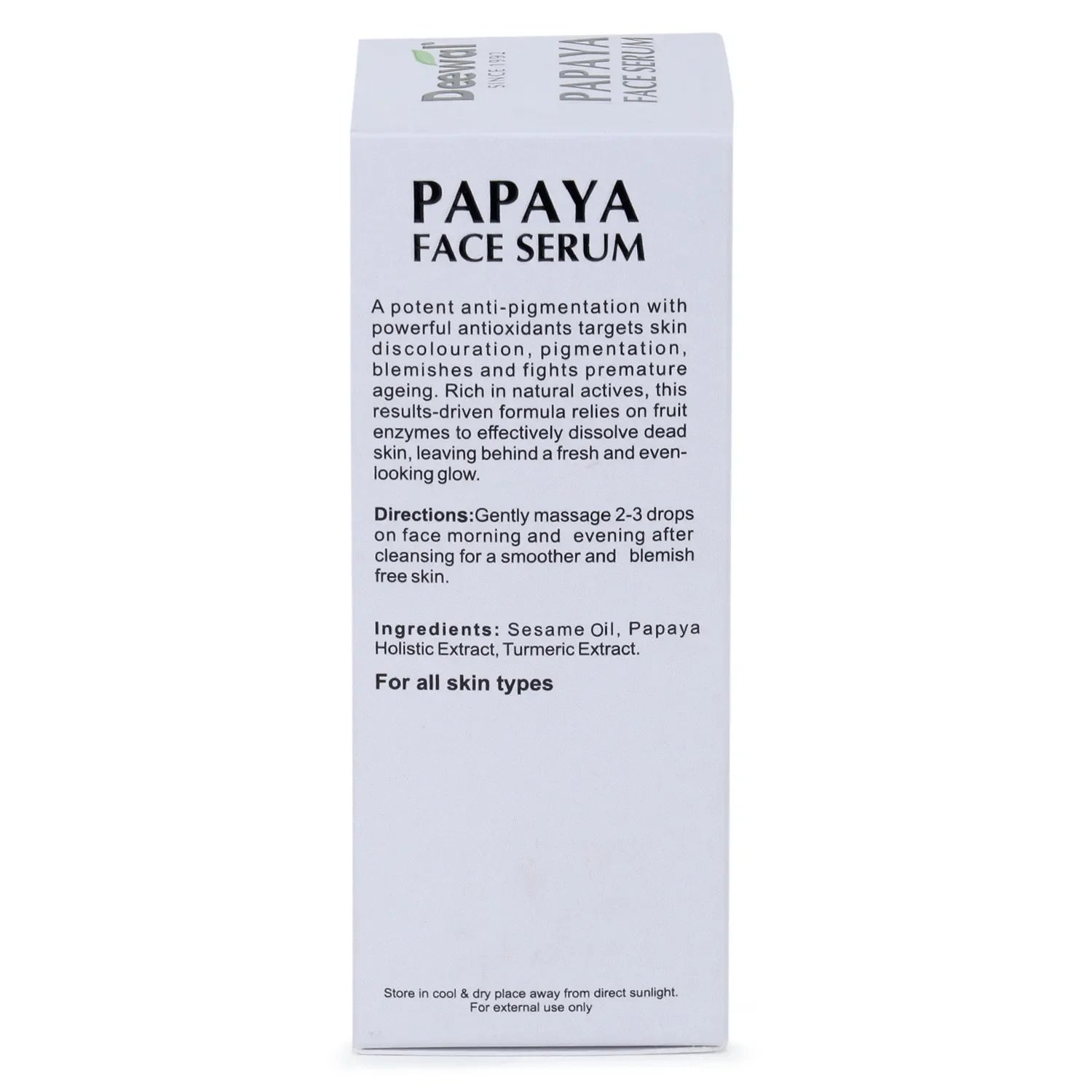 Deewal Papaya Serum – Spot Care - Deewal - Herbal Beauty and Health Products