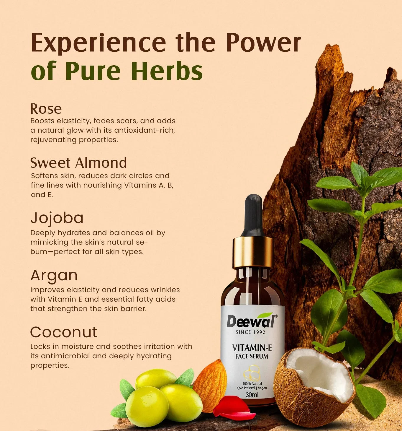 Deewal Vitamin E Serum-Anti-Aging - Deewal - Herbal Beauty and Health Products