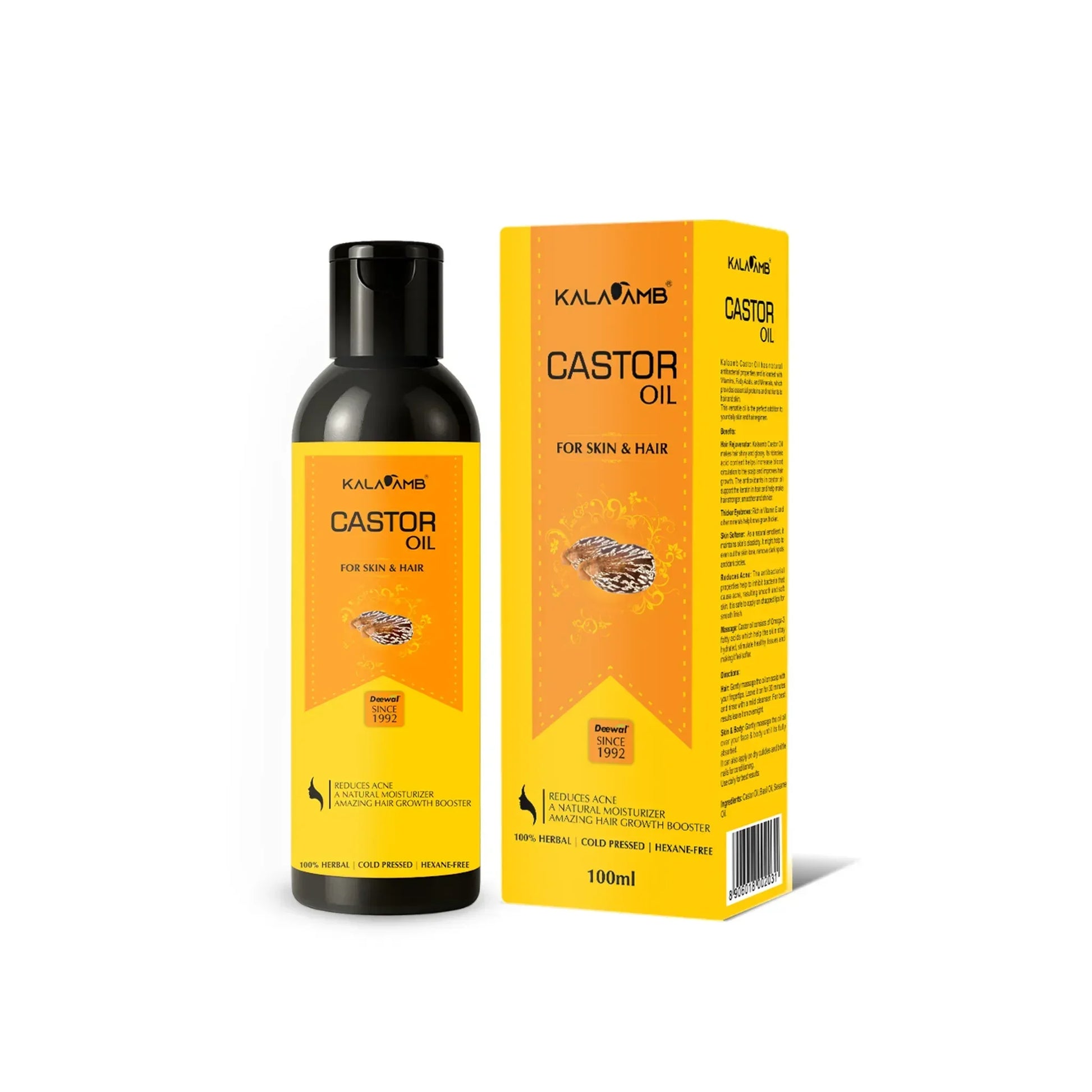 KalaAmb Castor Oil – Pure Care - Deewal - Herbal Beauty and Health Products
