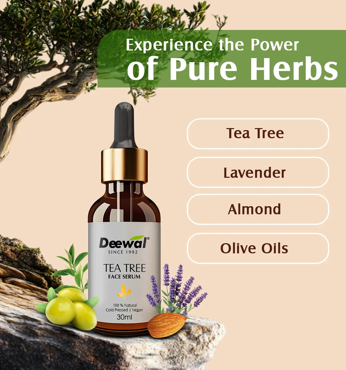 Deewal Tea Tree Serum – Anti-Acne - Deewal - Herbal Beauty and Health Products